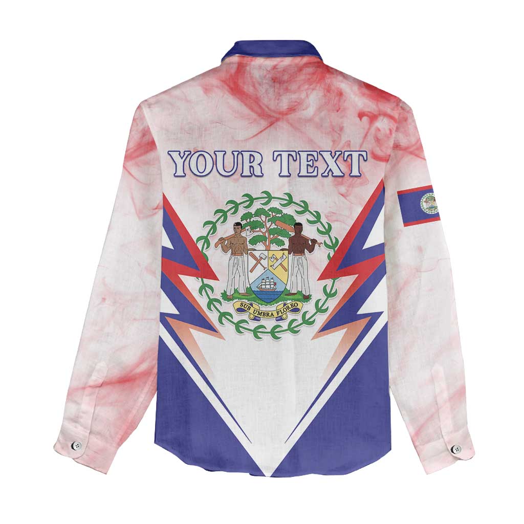 Personalized Belize 501 Women Casual Shirt Coat Of Arms