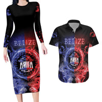 Belize Couples Matching Long Sleeve Bodycon Dress and Hawaiian Shirt Unique Style