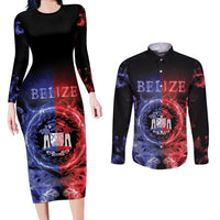 Belize Couples Matching Long Sleeve Bodycon Dress and Long Sleeve Button Shirt Unique Style
