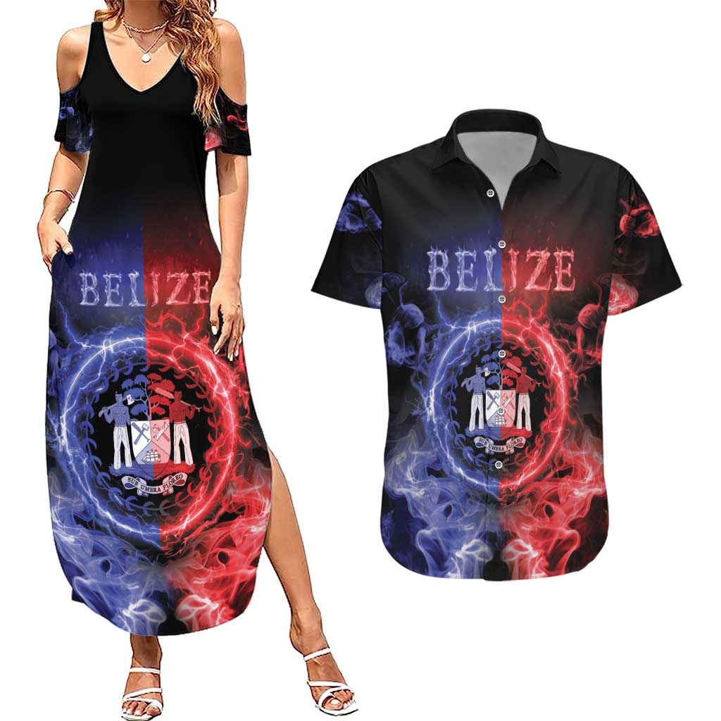Belize Couples Matching Summer Maxi Dress and Hawaiian Shirt Unique Style