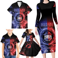 Belize Family Matching Long Sleeve Bodycon Dress and Hawaiian Shirt Unique Style