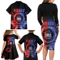 Belize Family Matching Long Sleeve Bodycon Dress and Hawaiian Shirt Unique Style
