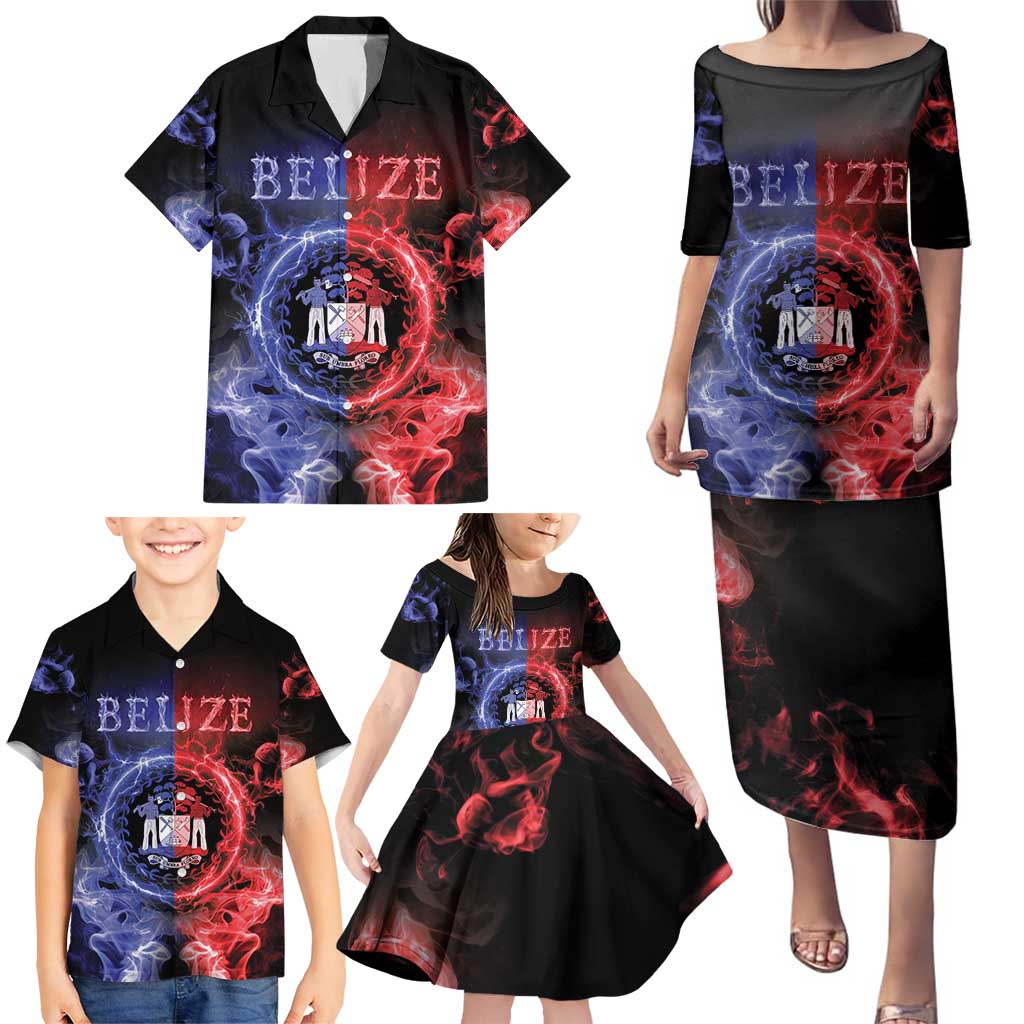 Belize Family Matching Puletasi and Hawaiian Shirt Unique Style