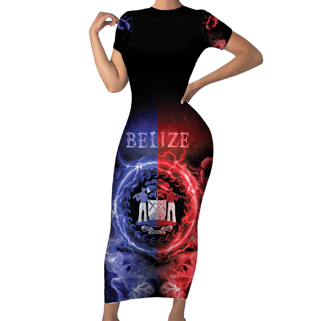 Belize Short Sleeve Bodycon Dress Unique Style