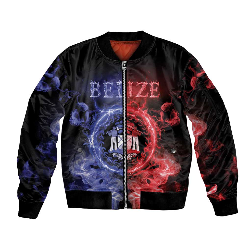 Belize Sleeve Zip Bomber Jacket Unique Style
