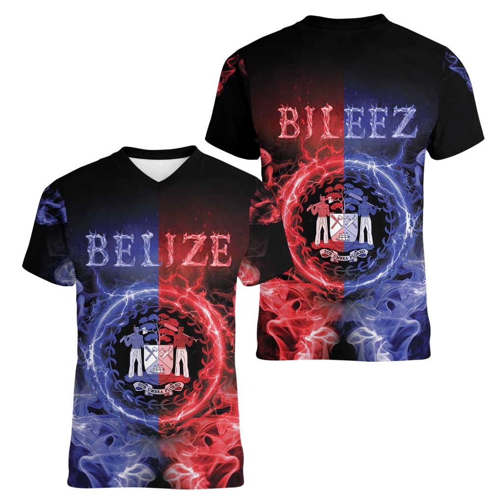 Belize Women V-Neck T-Shirt Unique Style