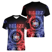 Belize Women V-Neck T-Shirt Unique Style