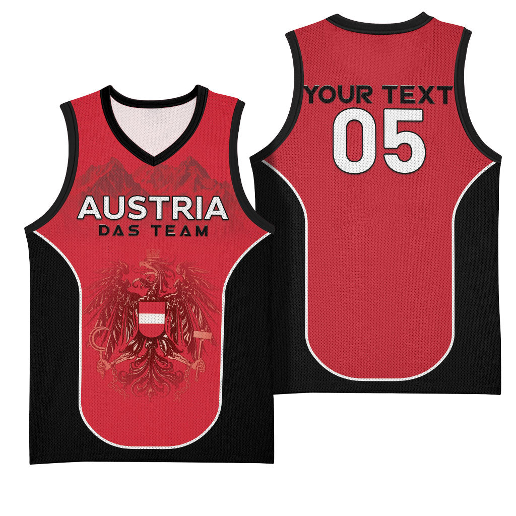 Custom Austria Football 2026 Basketball Jersey Go Das Team