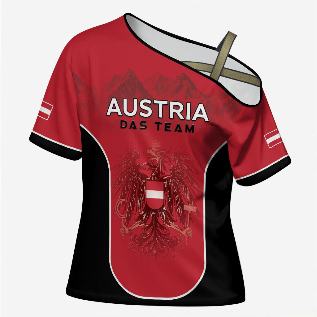 Custom Austria Football 2026 Cross Shoulder Shirt Go Das Team