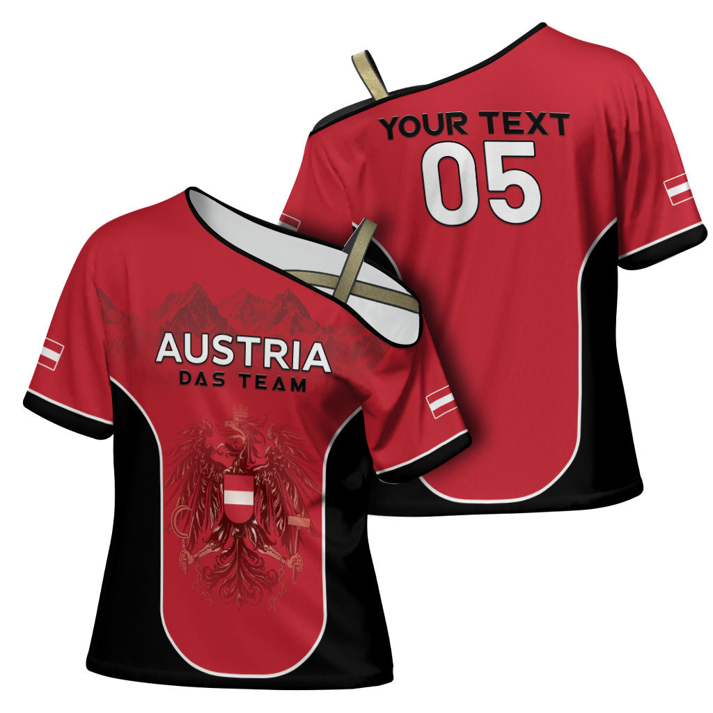 Custom Austria Football 2026 Cross Shoulder Shirt Go Das Team