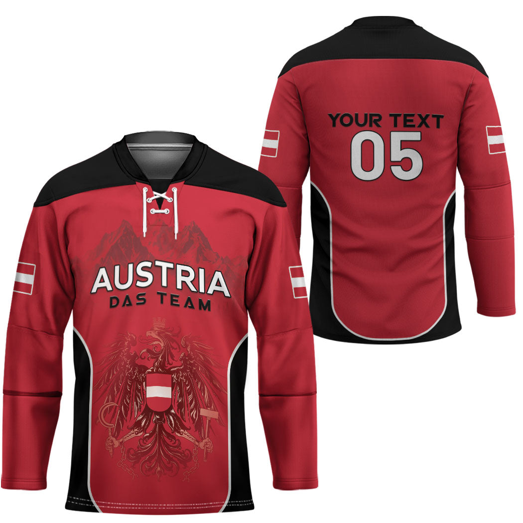 Custom Austria Football 2026 Hockey Jersey Go Das Team