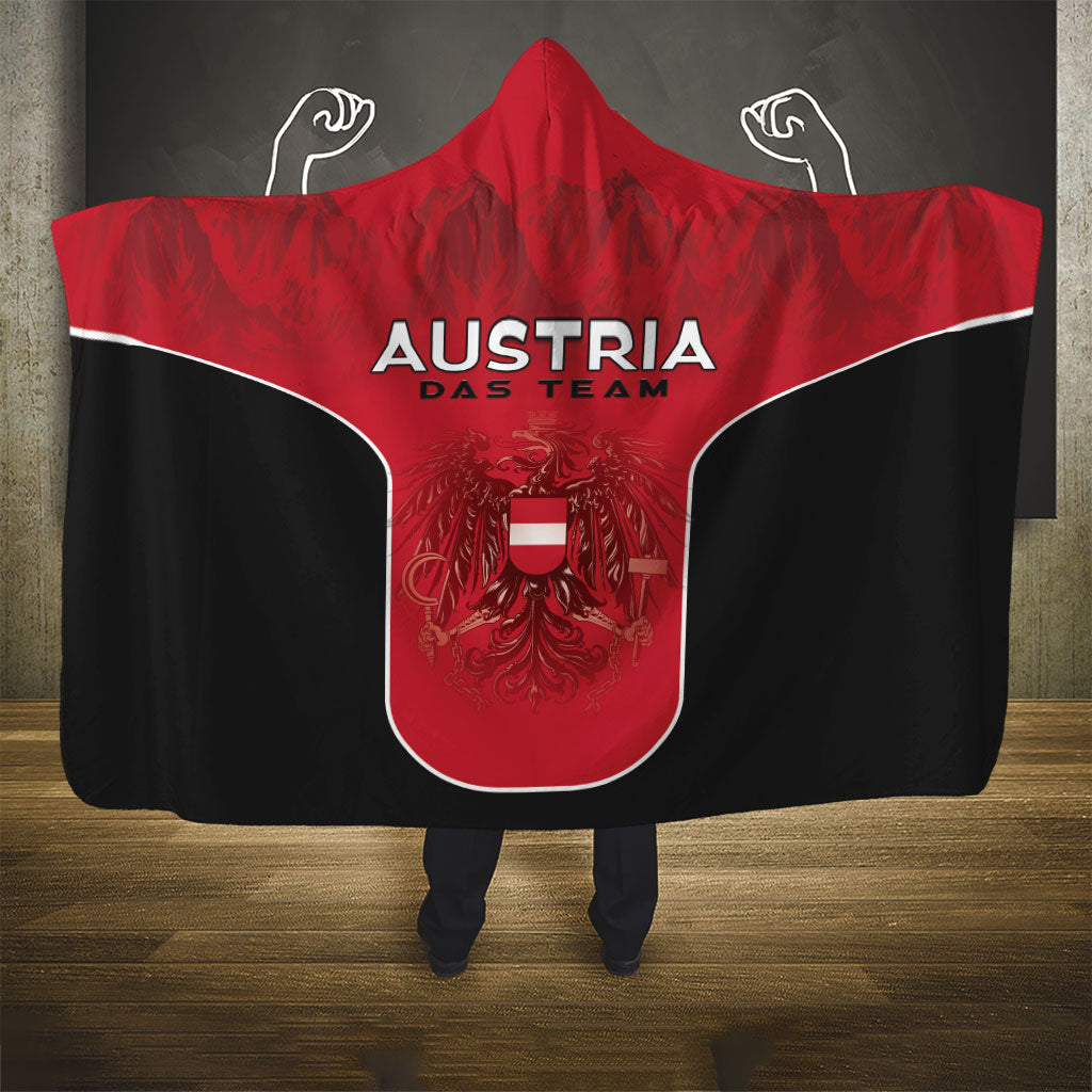 Austria Football 2026 Hooded Blanket Go Das Team