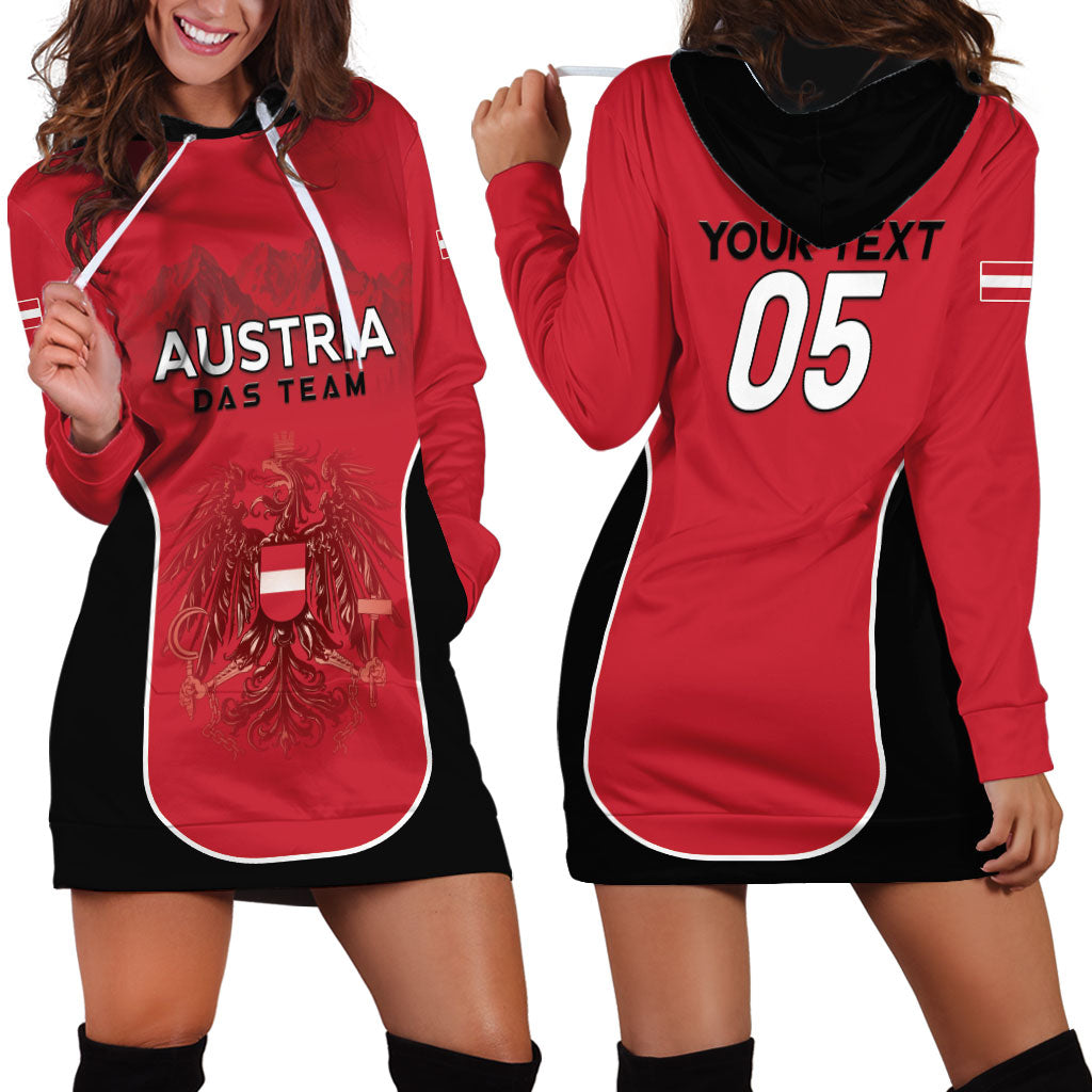 Custom Austria Football 2026 Hoodie Dress Go Das Team