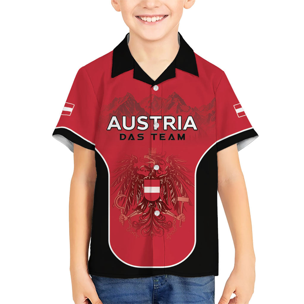 Custom Austria Football 2026 Kid Hawaiian Shirt Go Das Team