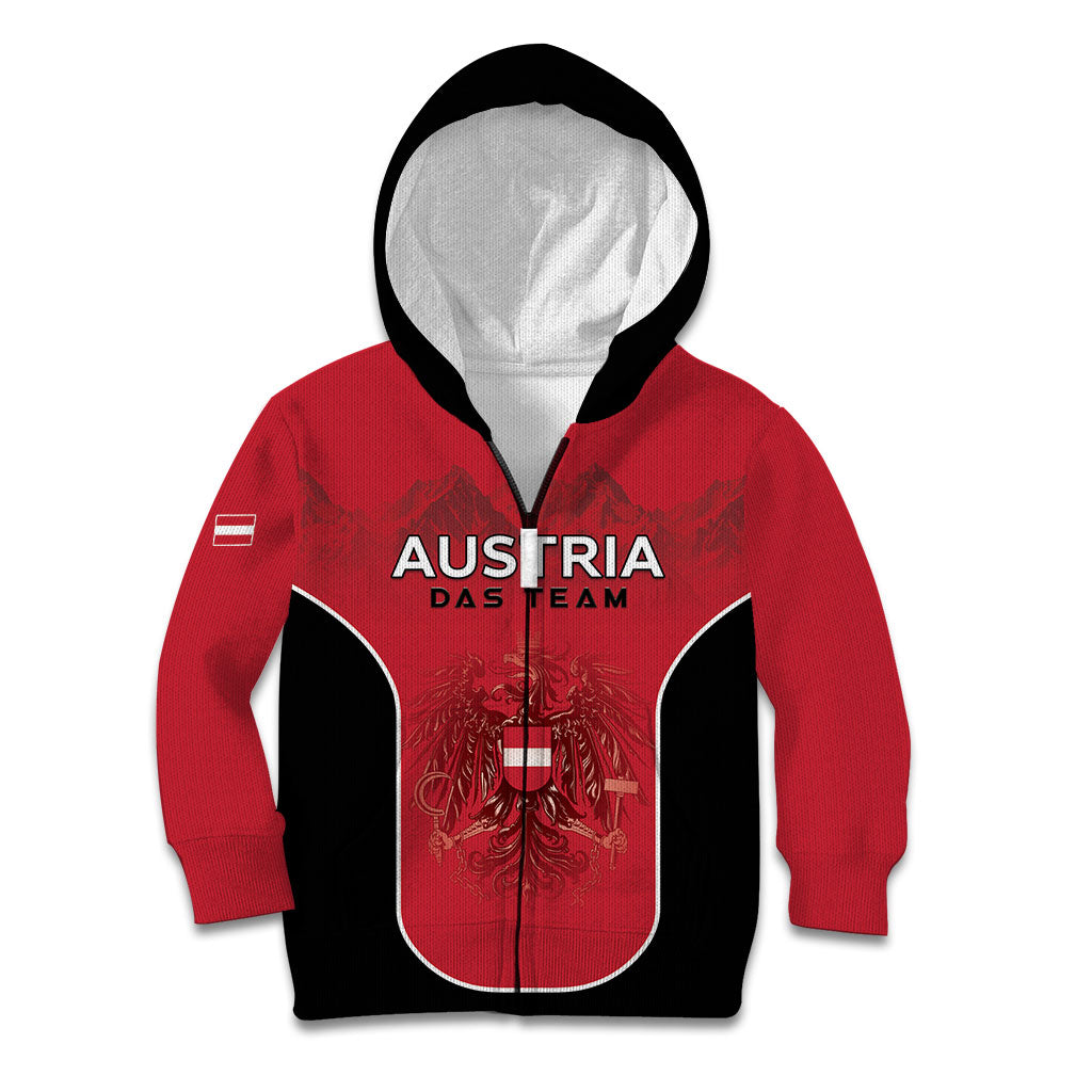 Custom Austria Football 2026 Kid Hoodie Go Das Team