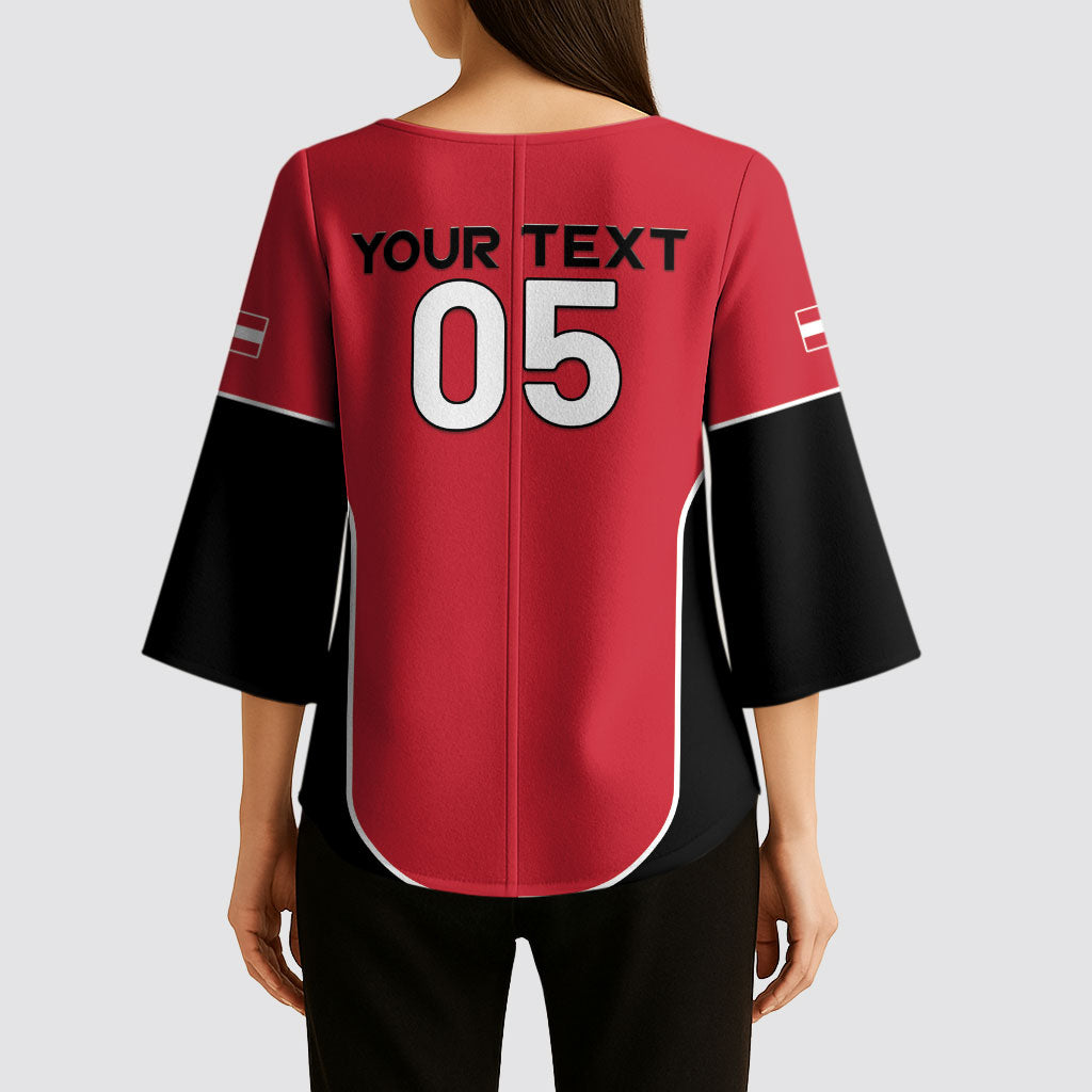 Custom Austria Football 2026 Kimono Sleeve Blouse Go Das Team