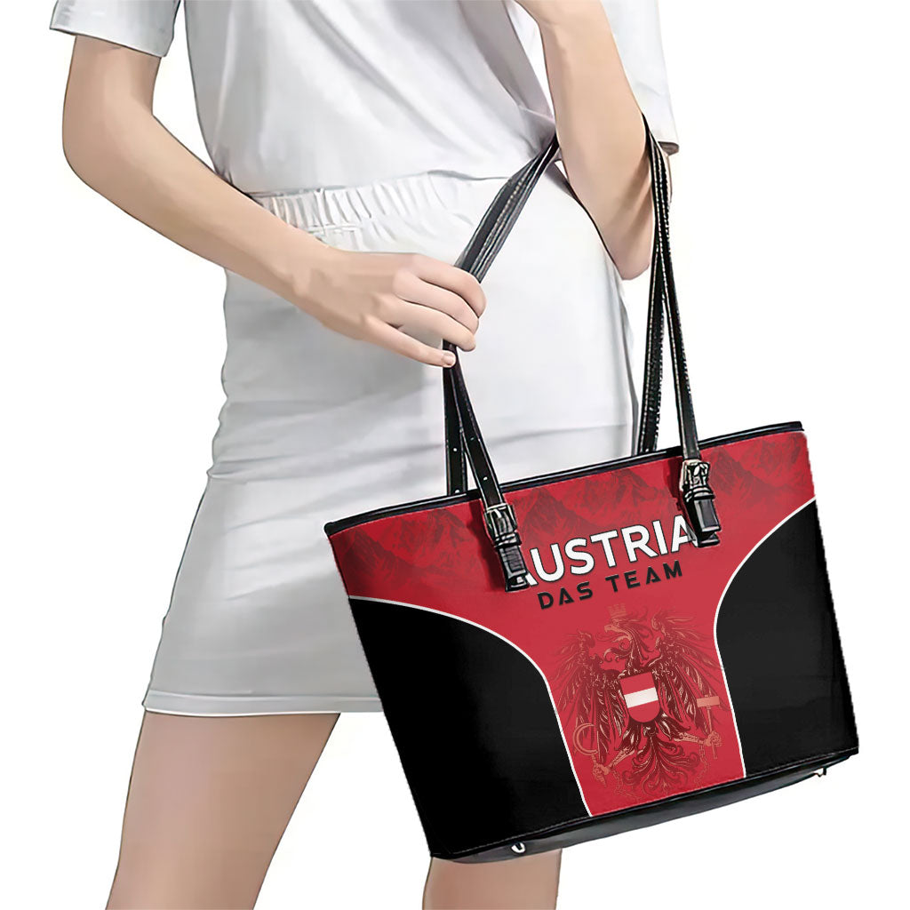 Austria Football 2026 Leather Tote Bag Go Das Team