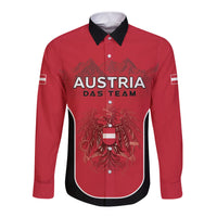 Custom Austria Football 2026 Long Sleeve Button Shirt Go Das Team