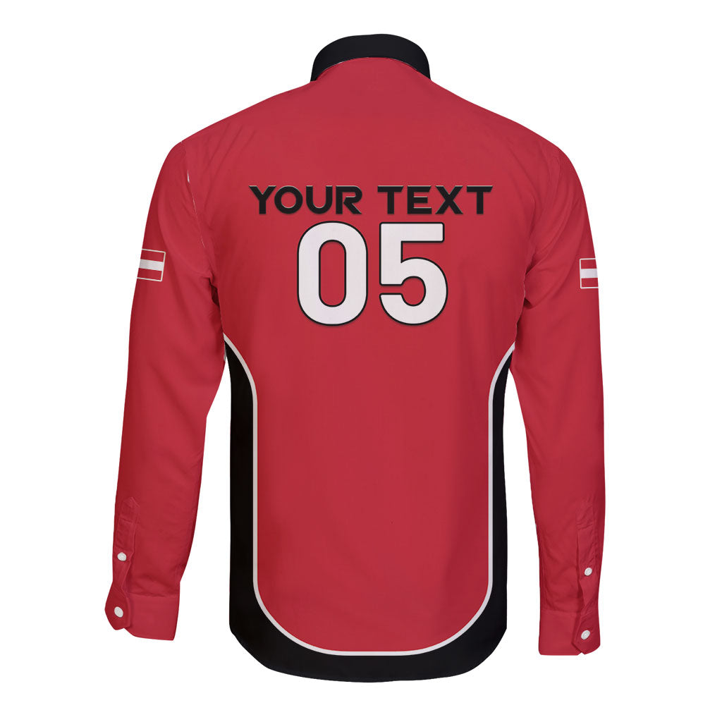 Custom Austria Football 2026 Long Sleeve Button Shirt Go Das Team