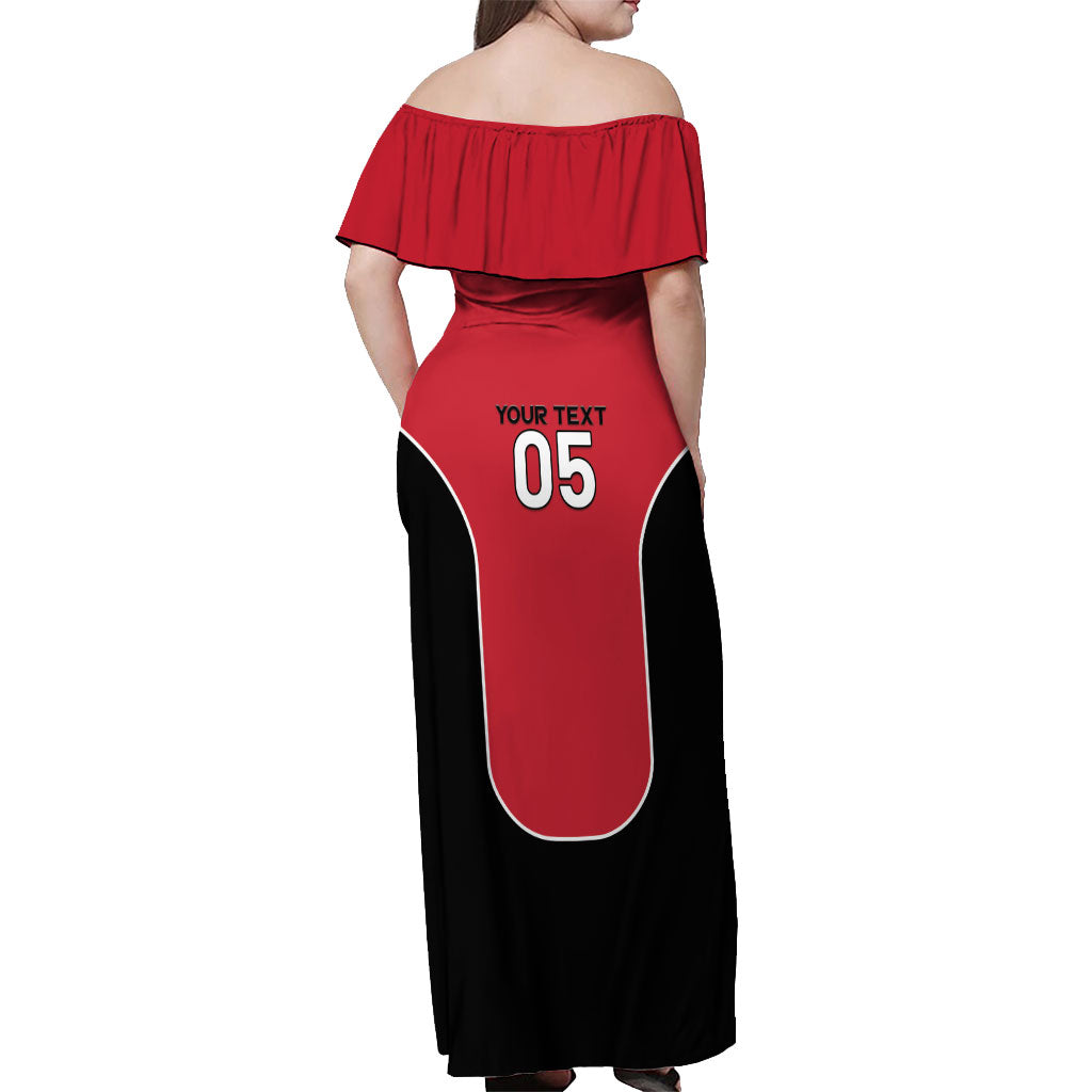 Custom Austria Football 2026 Off Shoulder Maxi Dress Go Das Team
