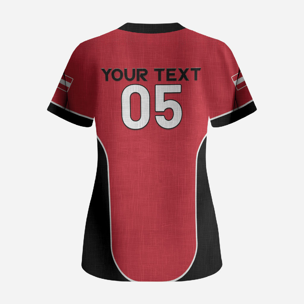Custom Austria Football 2026 Scrub Top Go Das Team
