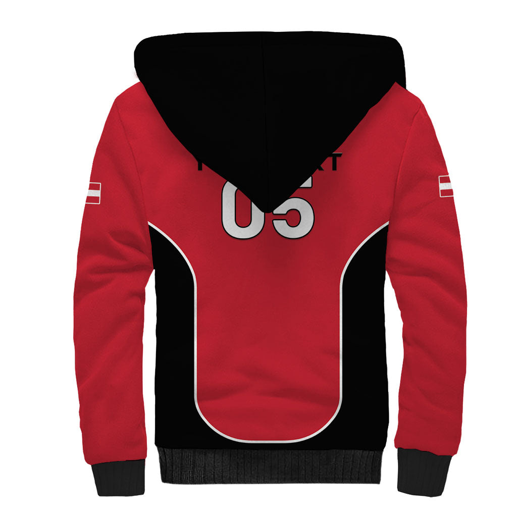 Custom Austria Football 2026 Sherpa Hoodie Go Das Team