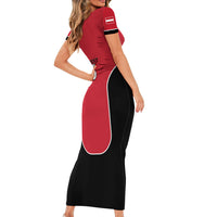 Custom Austria Football 2026 Short Sleeve Bodycon Dress Go Das Team