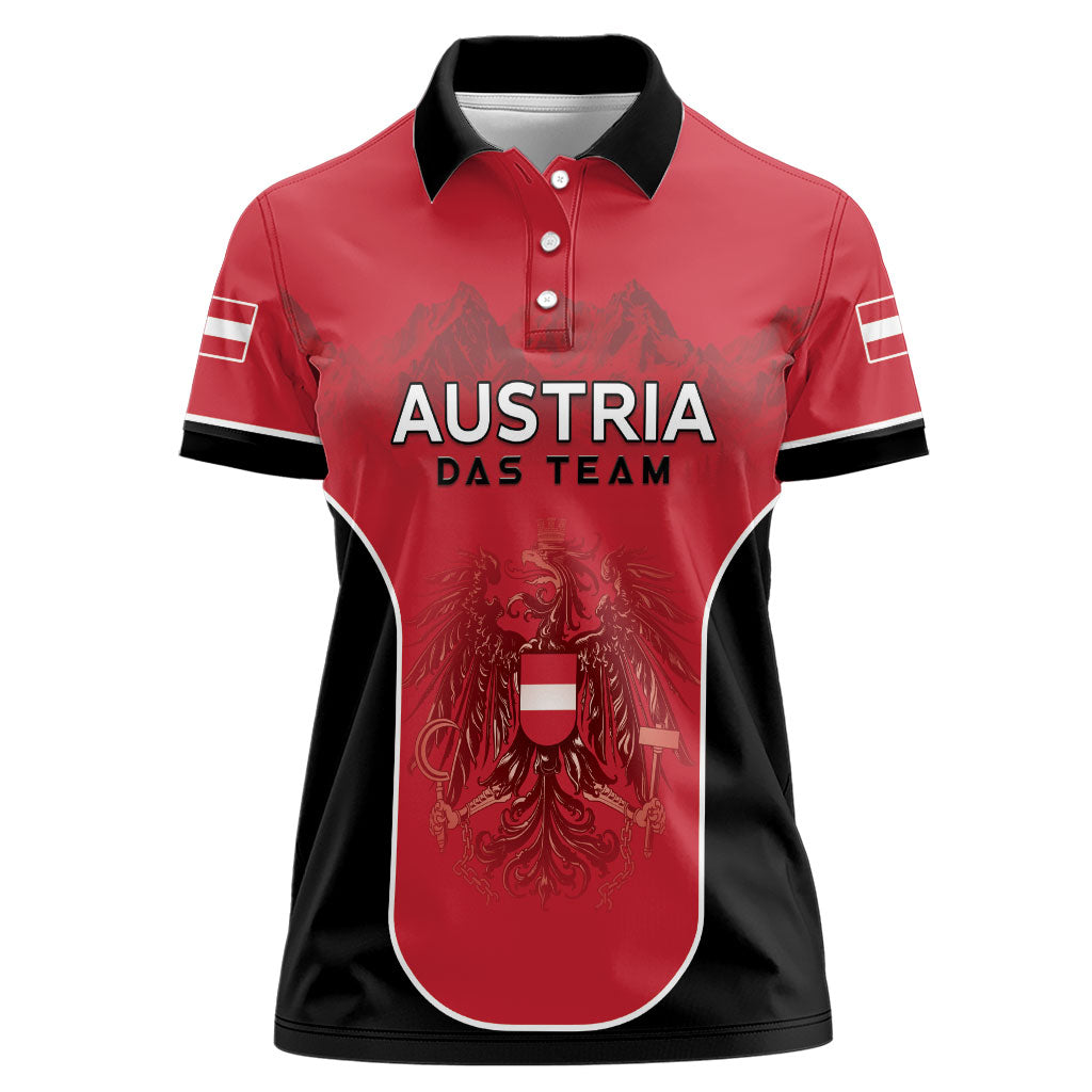 Custom Austria Football 2026 Women Polo Shirt Go Das Team
