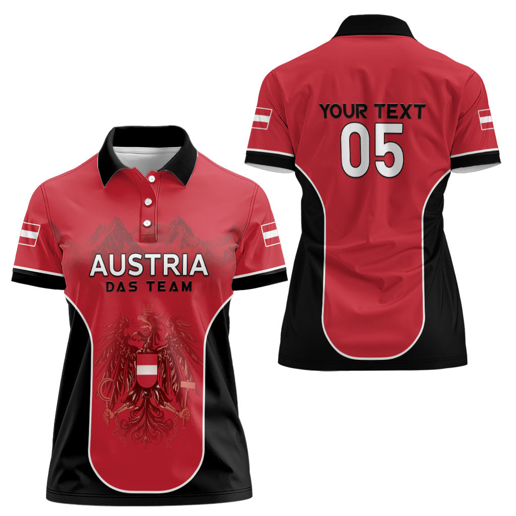 Custom Austria Football 2026 Women Polo Shirt Go Das Team