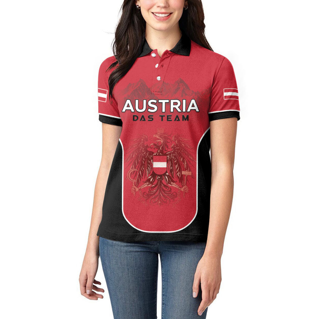 Custom Austria Football 2026 Women Polo Shirt Go Das Team