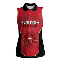 Custom Austria Football 2026 Women Sleeveless Polo Shirt Go Das Team