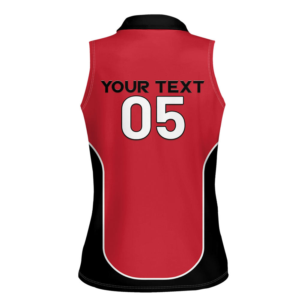 Custom Austria Football 2026 Women Sleeveless Polo Shirt Go Das Team