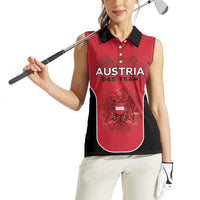 Custom Austria Football 2026 Women Sleeveless Polo Shirt Go Das Team
