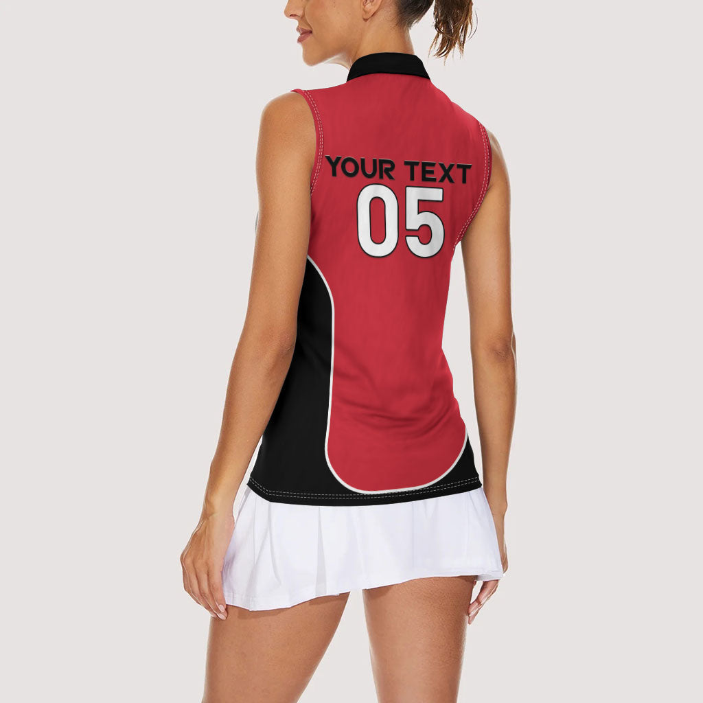 Custom Austria Football 2026 Women Sleeveless Polo Shirt Go Das Team