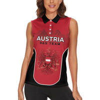 Custom Austria Football 2026 Women Sleeveless Polo Shirt Go Das Team