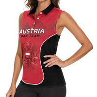 Custom Austria Football 2026 Women Sleeveless Polo Shirt Go Das Team