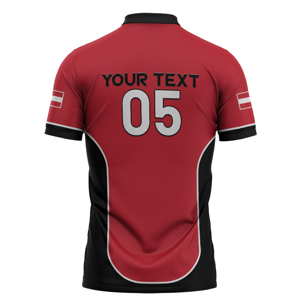 Custom Austria Football 2026 Zipper Polo Shirt Go Das Team