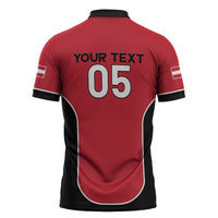 Custom Austria Football 2026 Zipper Polo Shirt Go Das Team