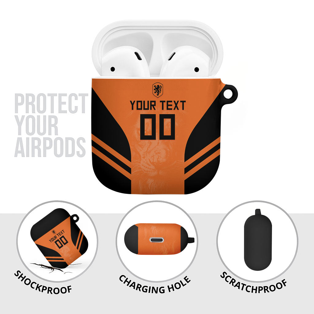 Custom Netherlands Football 2026 AirPods Case Oranje Lion Special Style