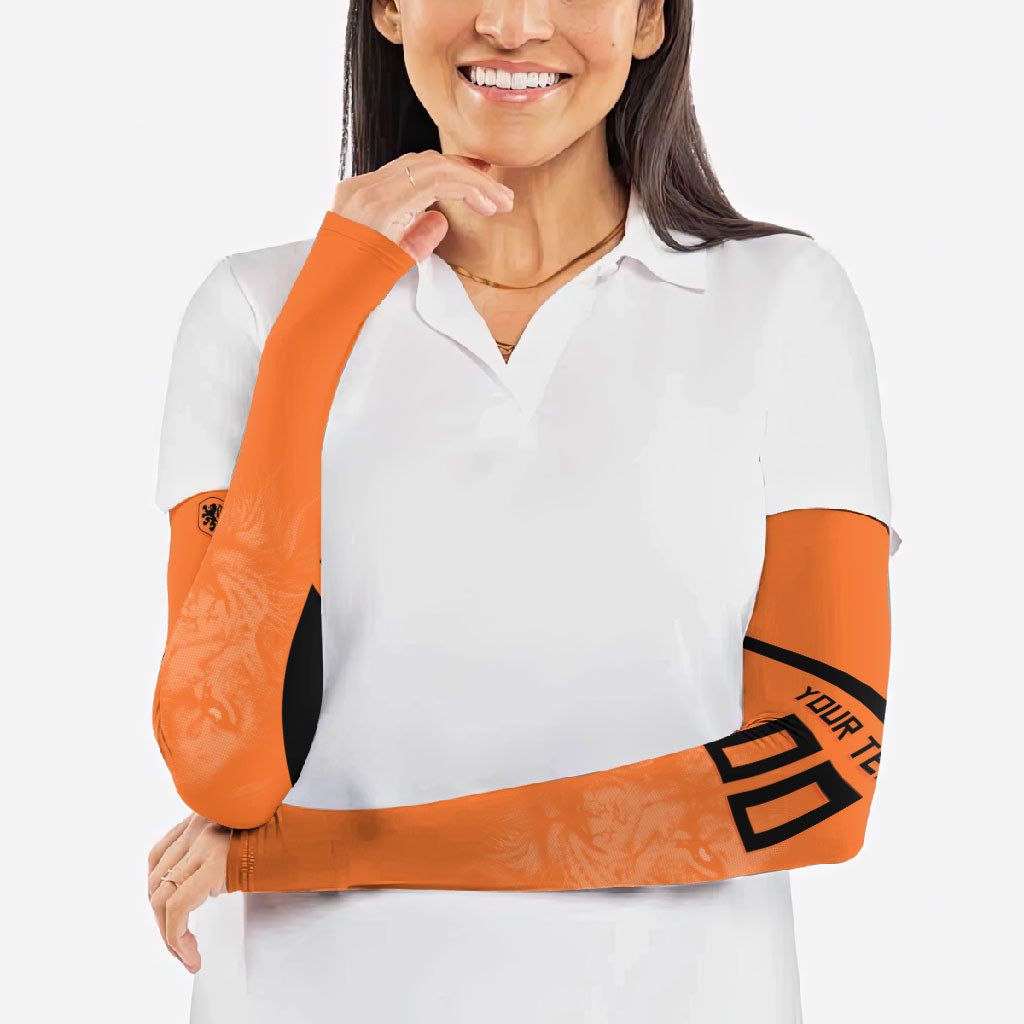 Custom Netherlands Football 2026 Arm Sleeves Oranje Lion Special Style