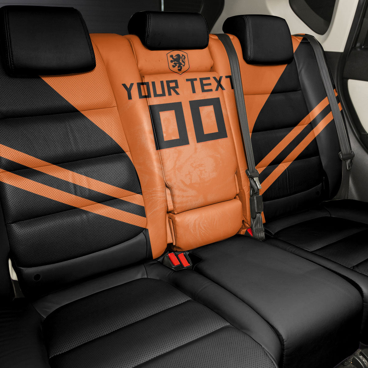 Custom Netherlands Football 2026 Back Car Seat Cover Oranje Lion Special Style
