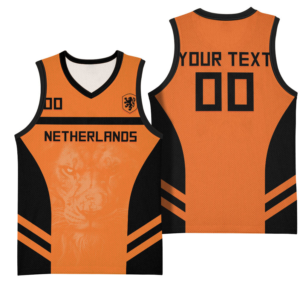 Custom Netherlands Football 2026 Basketball Jersey Oranje Lion Special Style