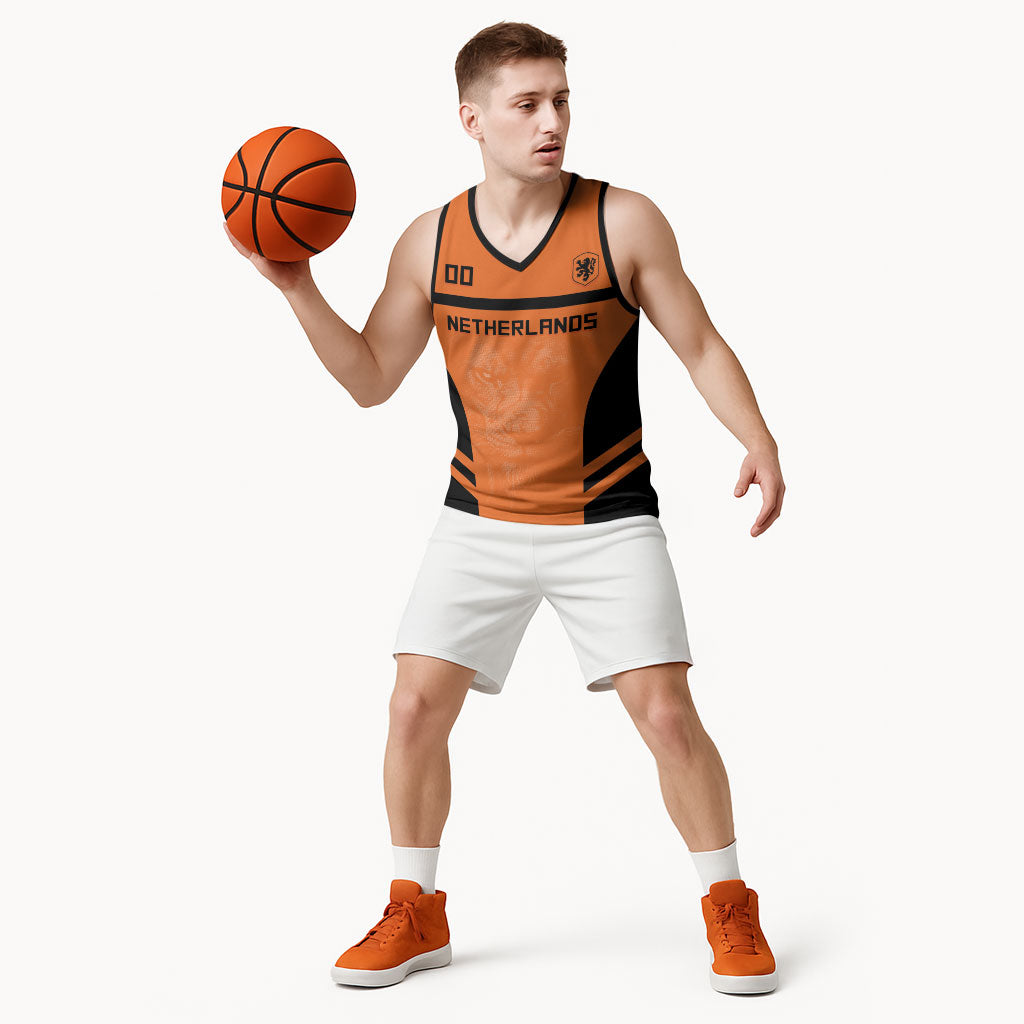 Custom Netherlands Football 2026 Basketball Jersey Oranje Lion Special Style