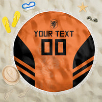 Custom Netherlands Football 2026 Beach Blanket Oranje Lion Special Style