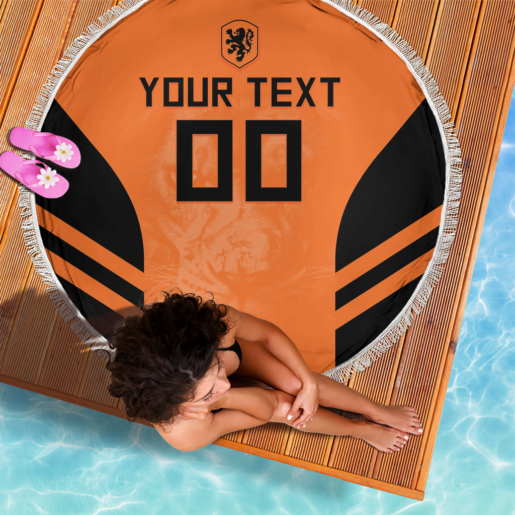 Custom Netherlands Football 2026 Beach Blanket Oranje Lion Special Style