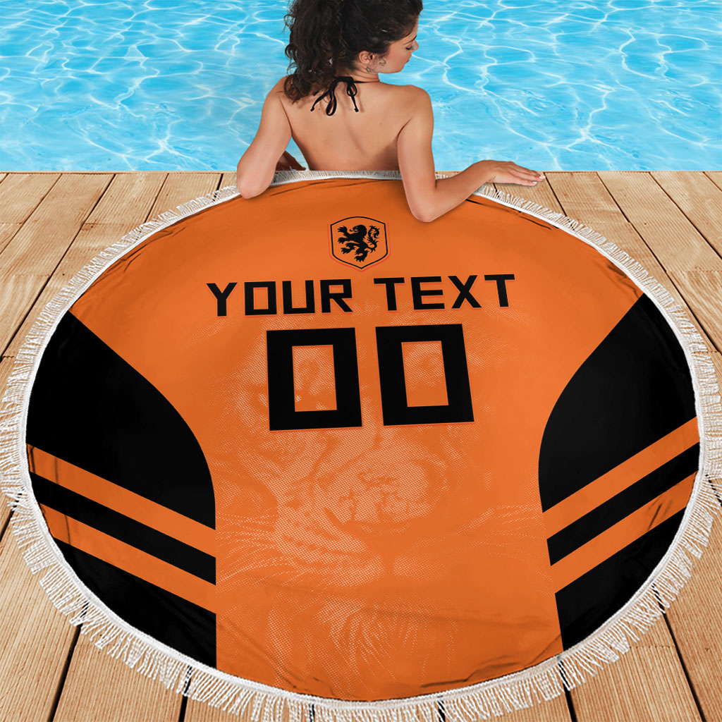 Custom Netherlands Football 2026 Beach Blanket Oranje Lion Special Style