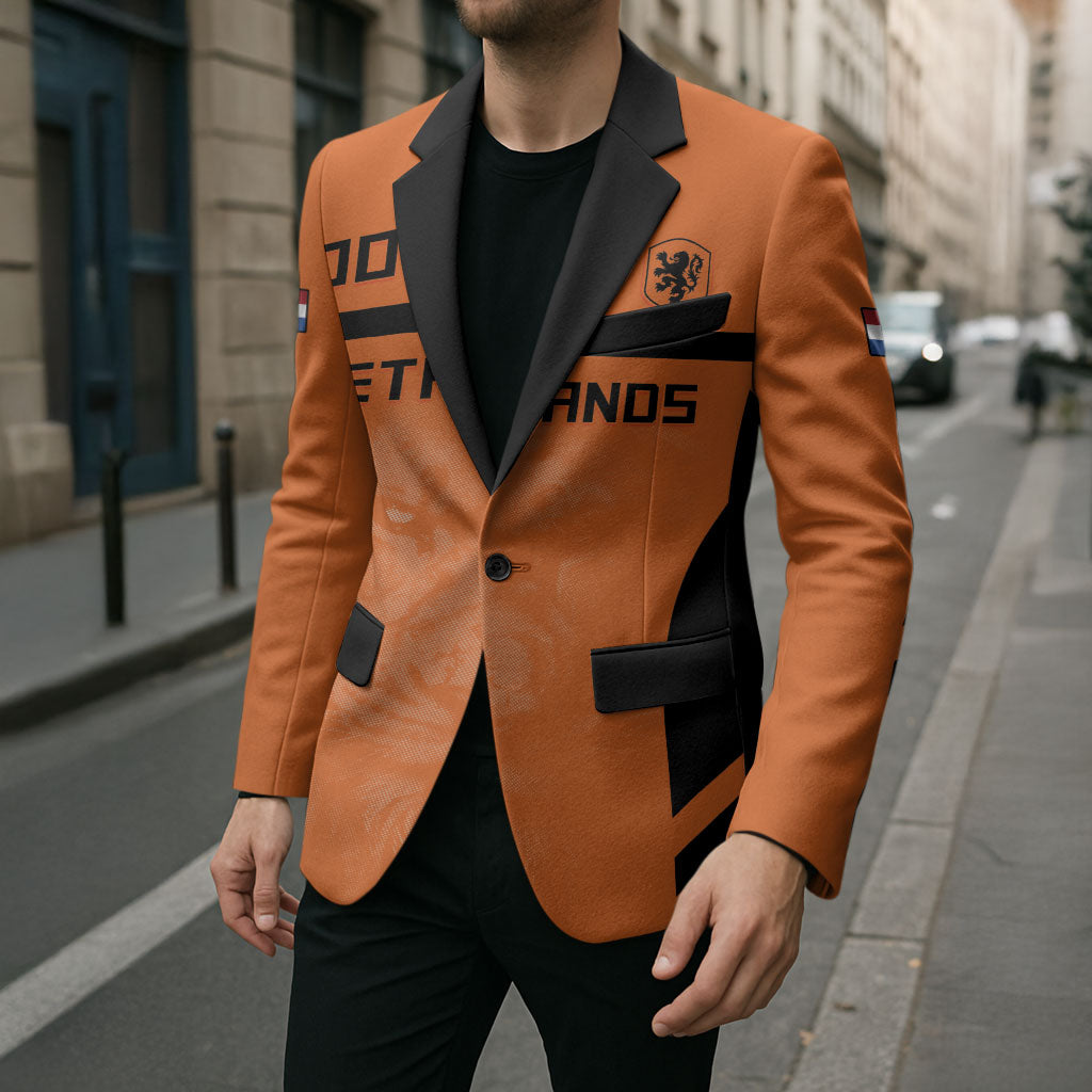 Custom Netherlands Football 2026 Blazer Oranje Lion Special Style