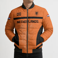 Custom Netherlands Football 2026 Bomber Puffer Jacket Oranje Lion Special Style