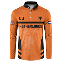 Custom Netherlands Football 2026 Button Sweatshirt Oranje Lion Special Style
