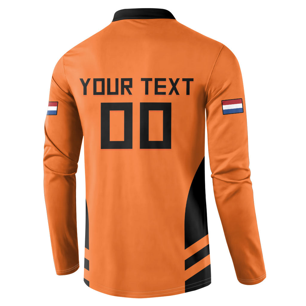Custom Netherlands Football 2026 Button Sweatshirt Oranje Lion Special Style